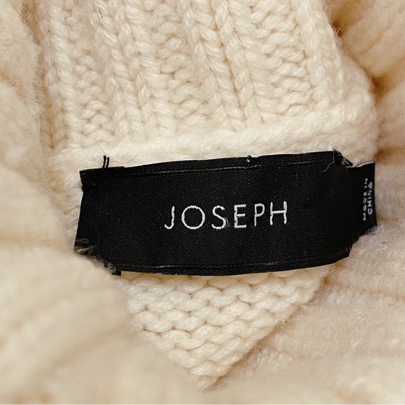 Joseph London Ivory Cream Wool Long Sleeve Turtleneck Knit Sweater Net-A-Porter - Picture 7 of 8